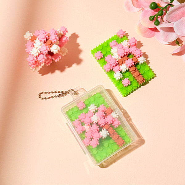 (TD) 봄을 담은 벚꽃 블럭 파우치 키링 DIY - 1인세트