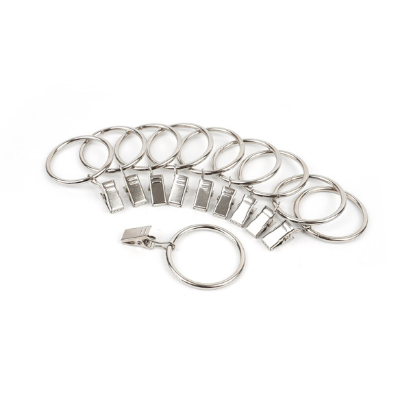 10P 원형 커튼링 집게 실버 3.5 x 38mm