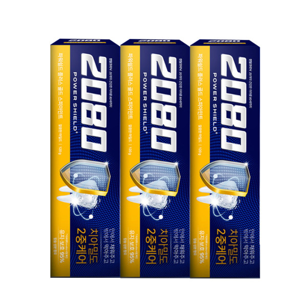 2080 파워쉴드 플러스 골드 스피아민트 치약 120gx3개입