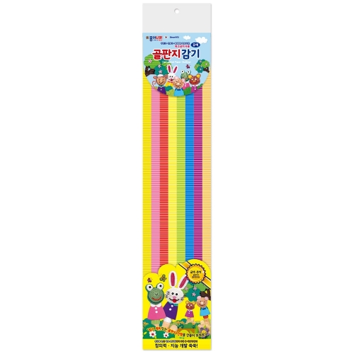 종이나라 3000 골판지 감기공예동물 10색 32매 미술용품 1 3cm 50cm