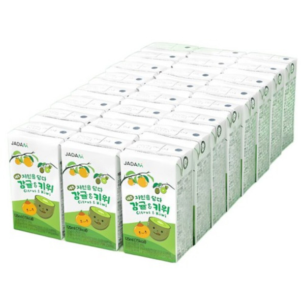 자담 제주그대로 감귤&키위 125ml x 24팩