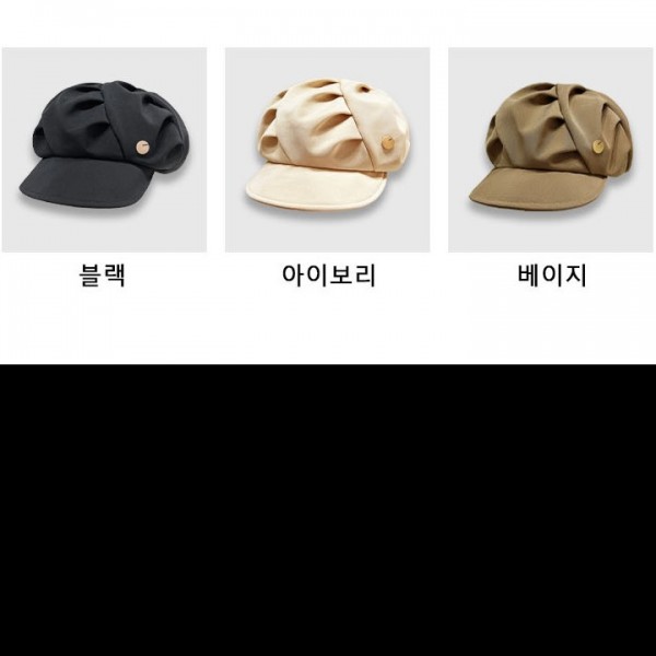 모자 우아한 클래식 벙거지 단추 주름 팔각형 디자인 다양한 색상 시원한 안감 소재