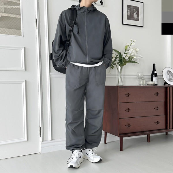 GAA PJ707-P207M 남자포시즌후드바람막이 스트링 와이드세트