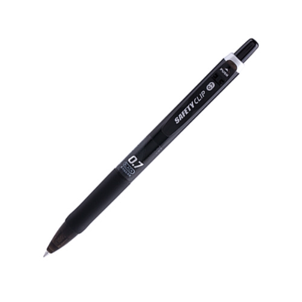 마이펜)세이프티클립 볼펜(0.7mm/흑)-다스(12개입)
