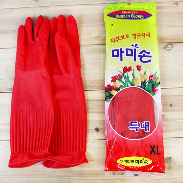 마미손 고무장갑 특대 XL 레드
