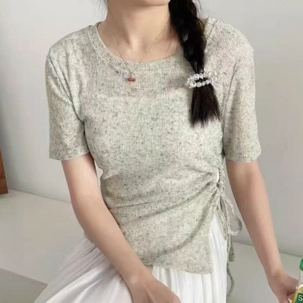 여성 여름 셔링 반팔 티 이너 나시 세트 연그린