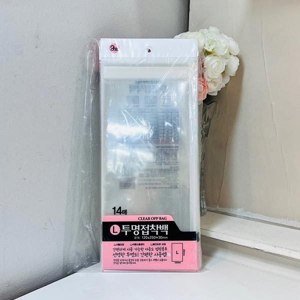뉴 투명 접착백 9호 L 14매x20개 120x250
