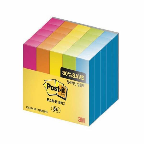3M 플래그알뜰팩 670-5ANx5(670-5AN 5개)