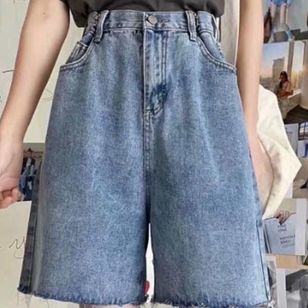 연청 와이드 데님 반바지 루즈핏 데일리 힙한 무드 미디 시원한 바캉스룩 캐주얼룩 여름