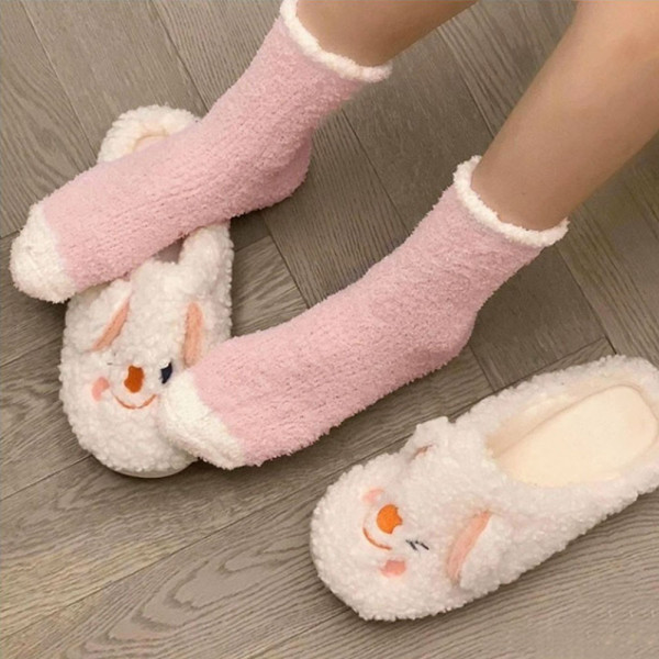 파스텔 컬러 포근한 수면양말 겨울 방한양말