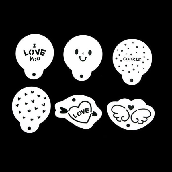 카페테리아 데코 도안 스텐실 6종세트(몽글몽글) 1개