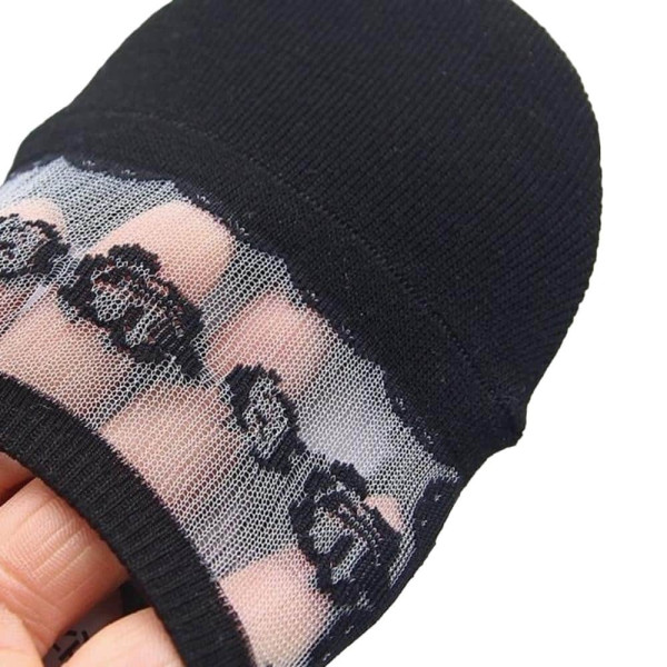 여성용 클라우두 발등메쉬 페이크삭스 블랙 5켤레