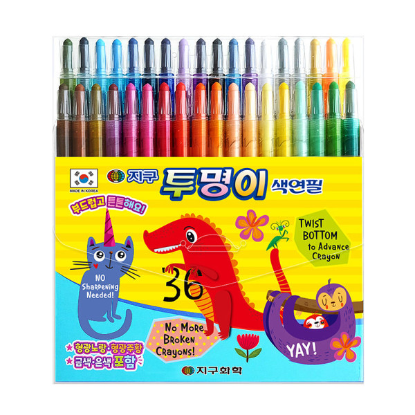 지구 투명이 36색 색연필