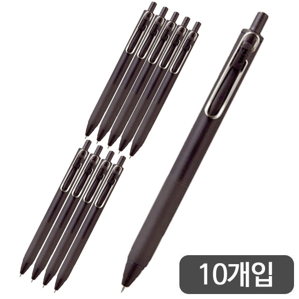 미쯔비시)유니볼one겔펜(UMN-S/0.38mm/배럴블랙)-다스(10개입)