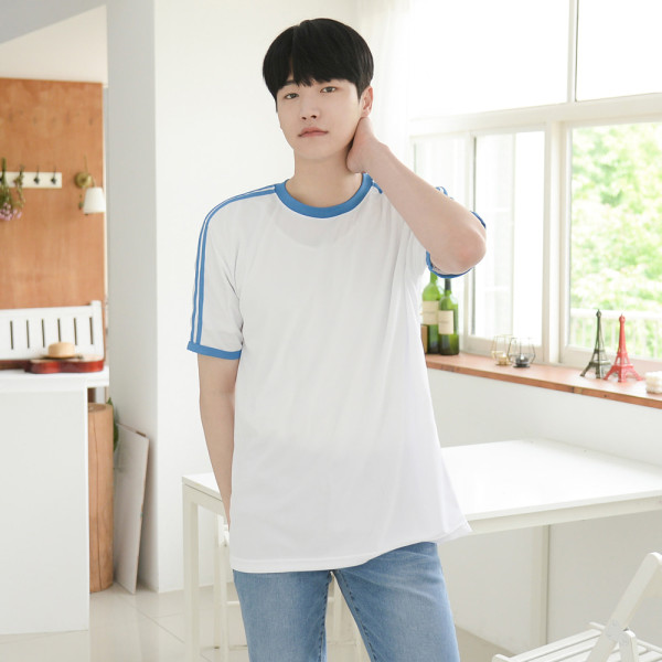 교복몰 에어로쿨 2선라운드반팔 4color 반티 생활복