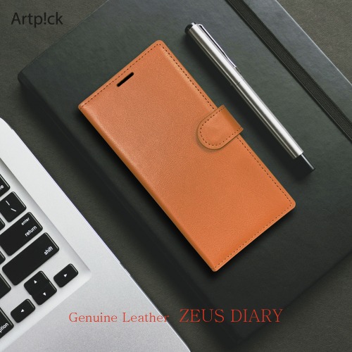 제우스 천연가죽 다이어리 케이스 아이폰14 PROMAX