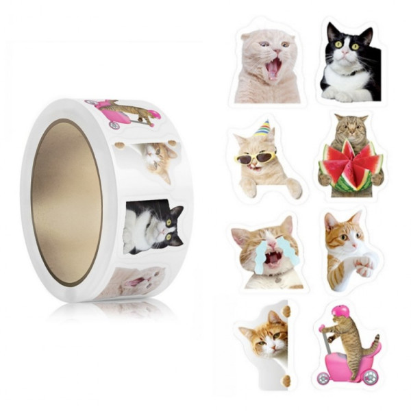 귀여운 고양이 수박 스티커 500pcs