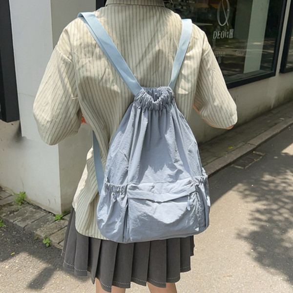나일론 여자 가벼운 백팩 대학생 직장인 가방 블루