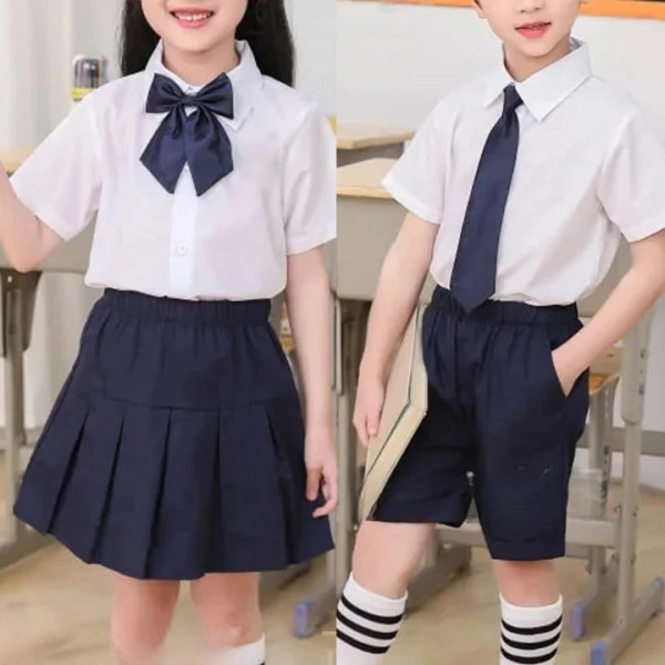 (키즈)스쿨 베이직 네이비 넥타이 교복 학생복 유치