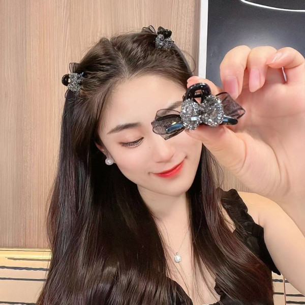 큐빅 크리스탈 공주 헤어 집게 핀