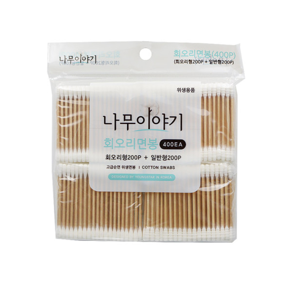 순면 나무면봉 회오리 일반 혼합형 400P