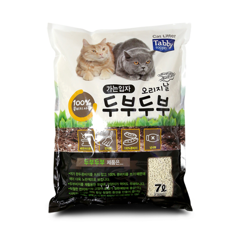토퍼 두부두부 두부모래 가는입자 오리지날 7L 박스 6개입