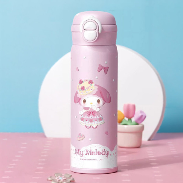 산리오 이중빨대 스텐 텀블러 500ml-마이멜로디
