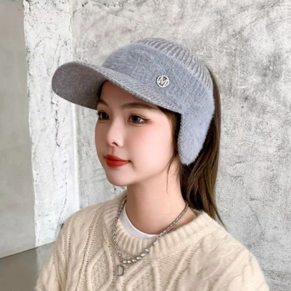 [별별창고] 귀달이모자 캡모자 귀도리 모자 방한 스키 귀덮는 털모자 니트 귀달이캡 밍크