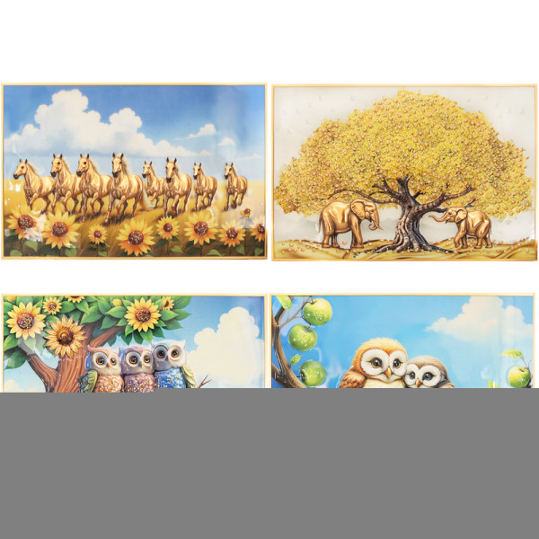 풍수 그림 액자 60cmx40cm 베스트 4종