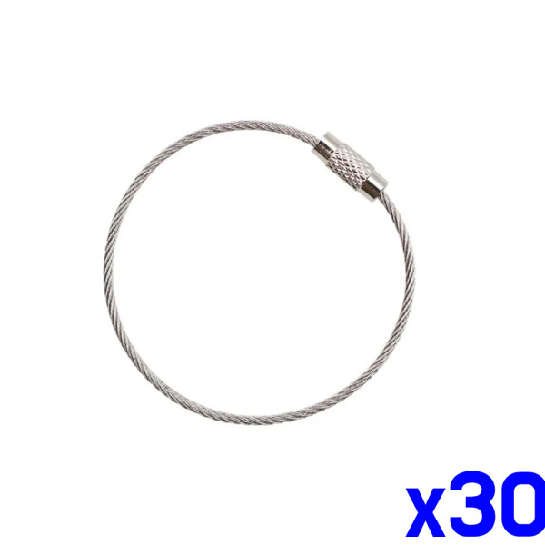나사형 잠금 와이어키링 110mm x30개