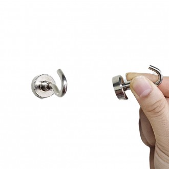 무타공 초강력 네오디움 고리 자석 후크 (실버/10mm)