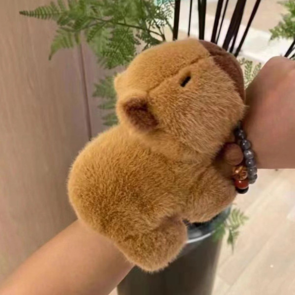 손목 봉제 동물 귀여운 카피바라인형 스냅 곰인형