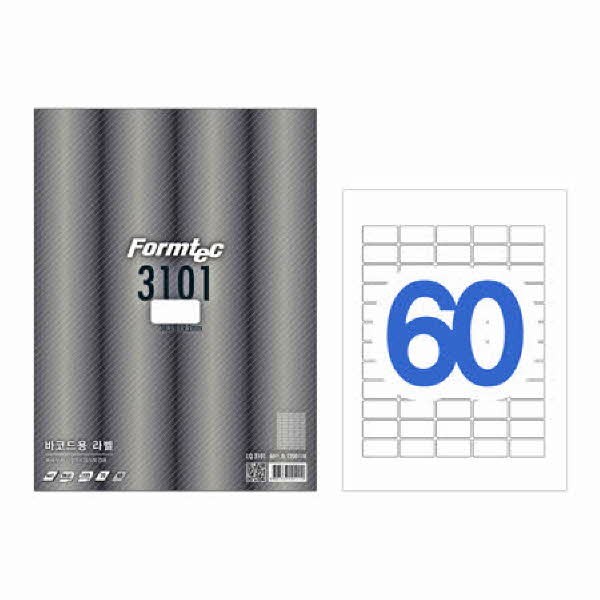 라벨지 바코드용 60칸 20매 LQ-3101 폼텍