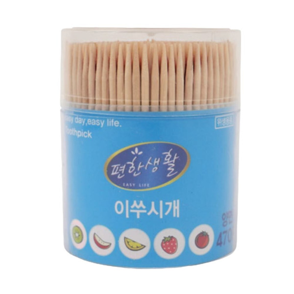 가정용 식당 양면요지 이쑤시개 470P 일회용 대나무요지 이쑤시개케이스