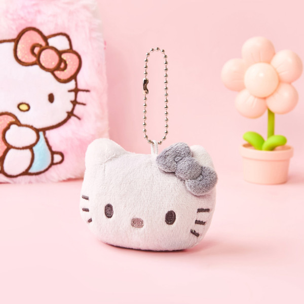 헬로키티 컬러풀 얼굴인형 가방고리 5cm-그레이