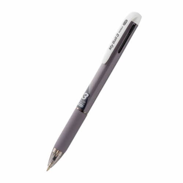 마이펜)마이볼3색 볼펜(0.38mm/퍼플)-다스(12개입)
