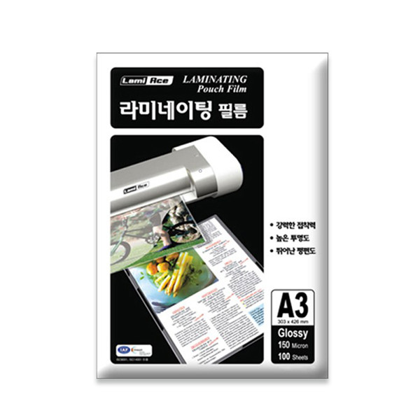 라미에이스 보급형 코팅필름 100MIC. A3(100매)