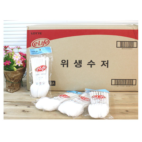 이라이프위생수저(LSA)/100개입/일회용수저/다회용수저