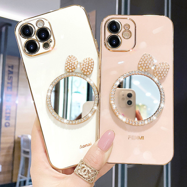 Galaxys23 큐티 메이크업 러블링 거울 리본 케이스
