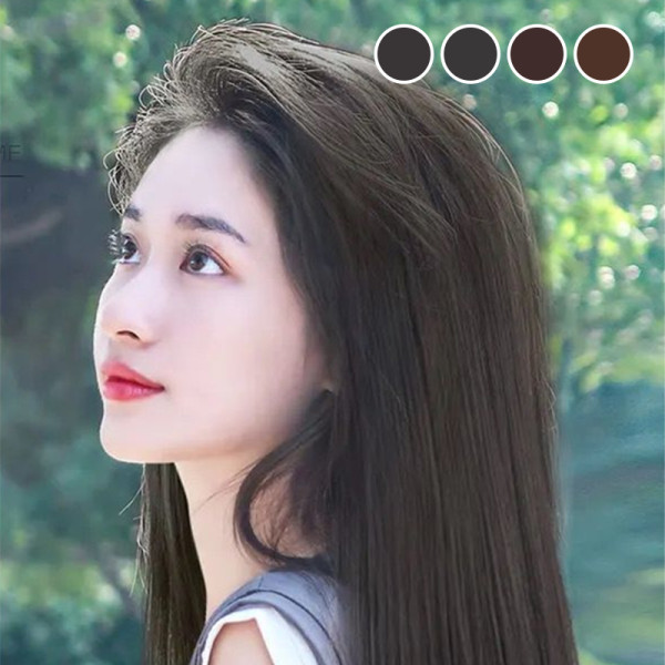 롱 헤어 피스 브릿지 붙임머리 가발 똑딱이 부분 60cm