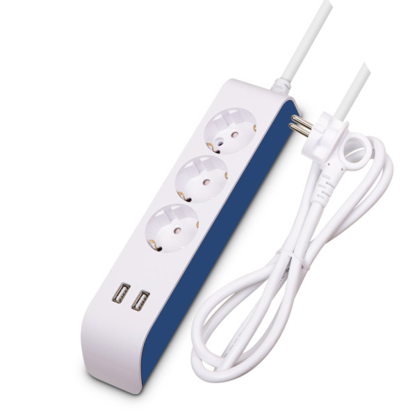 현대 일렉트릭 고용량 멀티탭 3구 안전 USB 멀티탭 1.5m 접지 콘센트