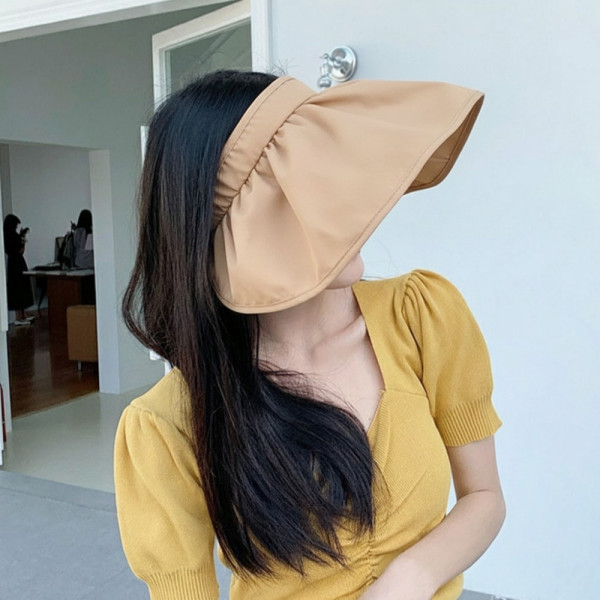 주름포인트 해변 여행모자 썬캡 카키