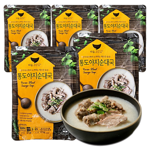선미식품 따숨 통도야지 순대국 600g 5개