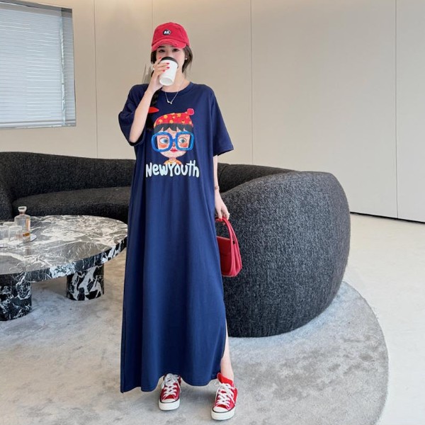 루즈핏 치마 편안함과 캐주얼한 감성 데일리 패션 캐릭터 원피스 BM-459