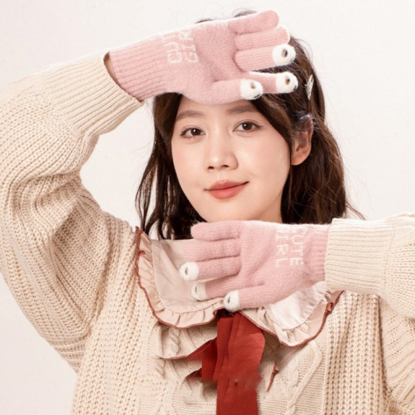 [별별창고] 여성 핑거홀장갑 스마트폰 터치 손가락 뚫린 핑거리스 장갑