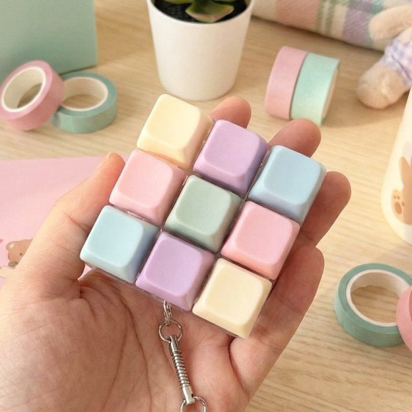 포켓 큐브 파레트 딸깍이 키링-12EA