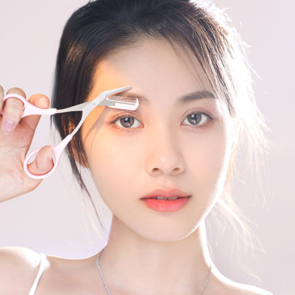 셀프 미용 빗달린 눈썹가위