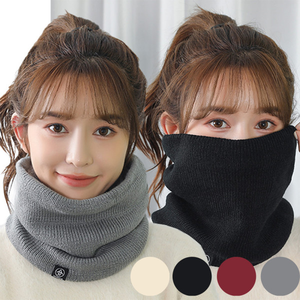 부드럽고 따뜻한 니트 퍼 넥워머 방한넥워머