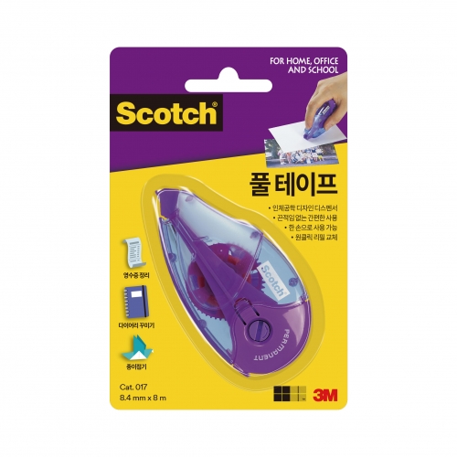 3M 스카치 투명양면테이프 017 8 4mm 8m