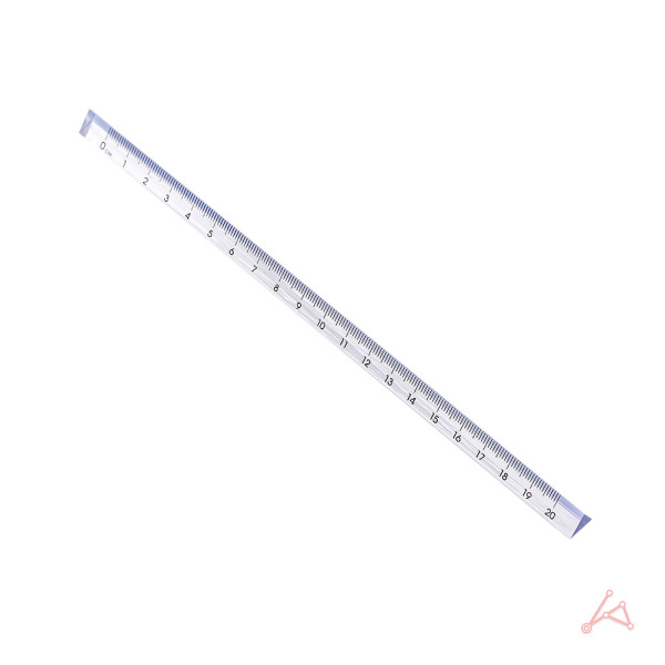 20cm 투명 삼각자